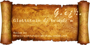Glattstein Ábrahám névjegykártya